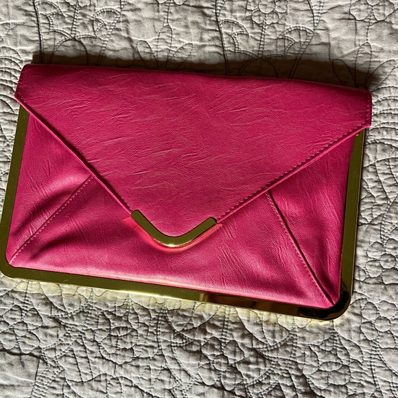 ASOS large pink envelope clutch - Picture 1 of 4